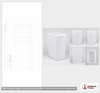 Dimensional spec drawing for Chem-Tainer 90 Gallon Rectangular Open Top Tank (24" L x 18" W x 48" H)