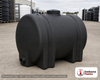 Norwesco 55 Gallon Black Horizontal Leg Tank. Polyethylene; Black; 26" H x 23" W x 34" L; fittings: 1 Outlet, 1 Manway /