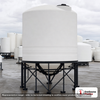 Snyder Industries 2500 Gallon 30 Degree Plastic Cone Bottom Tank in White. 2500 gallon capacity; Polyethylene; White; 125" H