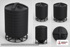 Enduraplas 870 Gallon 15 Degree Plastic Vertical Cone Bottom Tank in Black