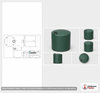 Norwesco 3000 Gallon Dark Green Vertical Water Storage Tank