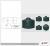 Norwesco 1550 Gallon Dark Green Vertical Water Storage Tank