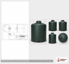 Norwesco 2100 Gallon Green (California Only) Vertical Water Storage Tank