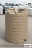 Enduraplas 1100 Gallon Beige Vertical Water Storage Tank. Polyethylene; Beige; 97" H x 60" W x 60" L; fittings: 1 Inlet, 1