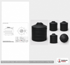 Snyder Industries 300 Gallon Black Vertical Water Storage Tank