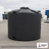 Chem-Tainer 2100 Gallon Black Vertical Water Storage Tank. Polyethylene; Black; dimensions 87.0in H x 87.0in W x 87.0in L; 305.0 lb empty; 1.0 specific gravity rating; fittings: 1 Inlet , 1 Outlet , 1 Manway / Lid; max temp 120 deg  F / 48 deg  C; 3 Year Warranty. Manufacturer part number TC8787IW-BLACK. Sold by OneSource Plastics (https://www.onesourceplastics.com).