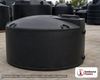Snyder Industries 1100 Gallon Black Vertical Water Storage Tank. Polyethylene; Black; dimensions 53.0in H x 86.0in W x 86.0in L; 185.0 lb empty; 1.0 specific gravity rating; fittings: 1 Inlet , 1 Outlet , 1 Manway / Lid; max temp 120 deg  F / 48 deg  C; 3 Year Warranty. Manufacturer part number wb44. Manufactured by Snyder. Sold by OneSource Plastics (https://www.onesourceplastics.com).