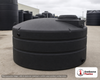 Snyder Industries 3000 Gallon Black Vertical Water Storage Tank. Polyethylene; Black; dimensions 96.0in H x 102.0in W x 102.0in L; 670.0 lb empty; 1.0 specific gravity rating; fittings: 1 Inlet , 1 Outlet , 1 Manway / Lid; max temp 120 deg  F / 48 deg  C; 3 Year Warranty. Manufacturer part number wb71. Manufactured by Snyder. Sold by OneSource Plastics (https://www.onesourceplastics.com).