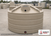 Enduraplas 1650 Gallon Beige Vertical Water Storage Tank. Polyethylene; Beige; dimensions 73.0in H x 90.0in W x 90.0in L; 260.0 lb empty; 1.1 specific gravity rating; fittings: 1 Inlet , 1 Outlet , 1 Manway / Lid; max temp 120 deg  F / 48 deg  C; 10 Year Warranty with Activation. Manufacturer part number TLV01650BE. Sold by OneSource Plastics (https://www.onesourceplastics.com).