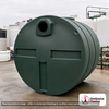 Norwesco 2450 Gallon Dark Green Vertical Water Storage Tank. 2450 gallon capacity; Polyethylene; Dark Green; dimensions 86.0in H x 96.0in W x 96.0in L; 324.0 lb empty; 1.0 specific gravity rating; fittings: 1 Inlet , 1 Outlet , 1 Manway / Lid; max temp 120 deg  F / 48 deg  C; 3 Year Warranty. Manufacturer part number 44658. Manufactured by Norwesco. Sold by OneSource Plastics (https://www.onesourceplastics.com).