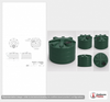 Enduraplas 1200 Gallon Dark Green Vertical Water Storage Tank