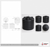 Enduraplas 1750 Gallon Black Vertical Water Storage Tank