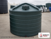 Enduraplas 8000 Gallon Dark Green Vertical Water Storage Tank. Polyethylene; Dark Green; 142" H x 144" W x 144" L; fittings: