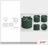 Enduraplas 7011 Gallon Dark Green Vertical Water Storage Tank