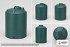 Chem-Tainer 110 Gallon Green Vertical Water Storage Tank