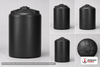 Chem-Tainer 75 Gallon Black Vertical Water Storage Tank
