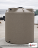 Bushman 3000 Gallon Mocha Vertical Water Storage Tank. 3000 gallon capacity; Polyethylene; Mocha; dimensions 109.0in H x 96.0in W x 96.0in L; 405.0 lb empty; 1.0 specific gravity rating; fittings: 1 Inlet , 1 Outlet , 1 Manway / Lid; max temp 120 deg  F / 48 deg  C; 3 Year Warranty. Manufacturer part number 35318. Sold by OneSource Plastics (https://www.onesourceplastics.com).