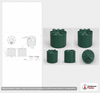 Enduraplas 3100 Gallon Dark Green Vertical Water Storage Tank