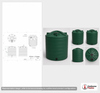 Enduraplas 6250 Gallon Dark Green Vertical Water Storage Tank