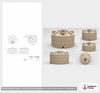 Dimensional spec drawing for Enduraplas 1200 Gallon Vertical Water Tank (90" L x 90" W x 60" H)