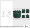 Enduraplas 1125 Gallon Dark Green Vertical Water Storage Tank