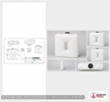 Dimensional spec drawing for Norwesco 150 Gallon Doorway Tank (50" L x 18" W x 53" H)