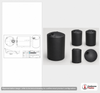 Dimensional spec drawing for Norwesco 5000 Gallon Vertical Storage Tank (102" L x 102" W x 152" H)