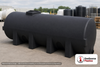 Norwesco 1025 Gallon Black Heavy Duty Horizontal Leg Tank. Polyethylene; Black; 54" H x 49" W x 139" L; fittings: 1 Outlet