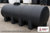 Norwesco 1625 Gallon Black Horizontal Leg Tank. Polyethylene; Black; dimensions 68.0in H x 63.0in W x 139.0in L; 449.0 lb empty; 1.5 specific gravity rating; fittings: 1 Outlet , 1 Manway / Lid; max temp 120 deg  F / 48 deg  C; 3 Year Warranty. Manufacturer part number 40830. Sold by OneSource Plastics (https://www.onesourceplastics.com).
