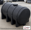 Norwesco 3725 Gallon Black Horizontal Leg Tank. Polyethylene; Black; 97" H x 92" W x 145" L; fittings: 1 Outlet, 1 Manway /