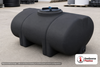 Norwesco 135 Gallon Black Elliptical Leg Tank. Polyethylene; Black; 26" H x 36" W x 56" L; fittings: 1 Outlet, 1 Manway /