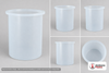 Chem-Tainer 10 Gallon Plastic Open Top Batch Storage Tank with Lid
