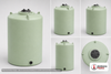 Dimensional spec drawing for Enduraplas 10000 Gallon Vertical Tank (144" L x 144" W x 178" H)