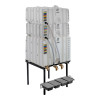 Snyder Industries 120/80/80 Gallon Cubetainer Gravity Feed System Tanks with Brass Inserts