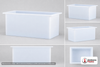 Dimensional spec drawing for Chem-Tainer 15 Gallon Rectangular Open Top Tank (26" L x 14" W x 13" H)
