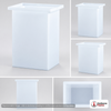 Dimensional spec drawing for Chem-Tainer 150 Gallon Rectangular Open Top Tank (30" L x 24" W x 48" H)