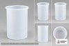 Dimensional spec drawing for Chem-Tainer 16 Gallon Cylindrical Open Top Tank (16" L x 16" W x 28" H)