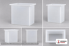 Dimensional spec drawing for Chem-Tainer 180 Gallon Rectangular Open Top Tank (24" L x 48" W x 36" H)