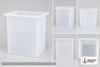 Chem-Tainer 22 Gallon PE Rectangular Open Top Tank