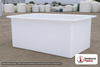 Chem-Tainer 225 Gallon PE Rectangular Open Top Tank. Manufacturer part number TC-R246036A.