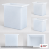 Dimensional spec drawing for Chem-Tainer 270 Gallon Rectangular Open Top Tank (36" L x 48" W x 36" H)