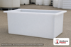 Chem-Tainer 28 Gallon PE Rectangular Open Top Tank. . Manufacturer part number TC-R183012A. Sold by OneSource Plastics (https://www.onesourceplastics.com).
