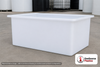 Chem-Tainer 50 Gallon PE Rectangular Open Top Tank. Manufacturer part number TC-R183618A.