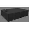 Bushman 500 Gallon Rectangle Water Storage Tank in Black