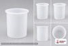 Chem-Tainer 55 Gallon Polypropylene Open Top Batch Storage Tank in White