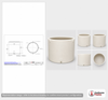 Dimensional spec drawing for Snyder Industries 5800 Gallon Open Top - Cylindrical (120" L x 120" W x 125" H)