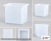 Chem-Tainer 60 Gallon PE Rectangular Open Top Tank