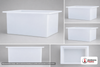 Chem-Tainer 90 Gallon HDPE Rectangular Open Top Tank