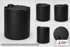 Dimensional spec drawing for Snyder 200 Gallon Vertical Storage Tank (36" L x 36" W x 53" H)