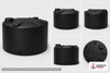 Dimensional spec drawing for Snyder 550 Gallon Vertical Storage Tank (64" L x 64" W x 46" H)